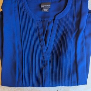 Covington Women's Blue Pleated Top